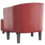 Sillón diseño de cubo con reposapiés cuero sintético rojo tinto von , Sessel - Ref: Foro24-356495, Preis: 166,48 €, Rabatt: -5%%