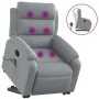 Sillón de masaje reclinable de pie de tela gris claro by , Armchairs - Ref: Foro24-3204992, Price: 300,84 €, Discount: -5%%