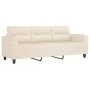 Sofá de 3 plazas de tela de microfibra beige 180 cm de , Sofás - Ref: Foro24-359572, Precio: 359,61 €, Descuento: -5%%