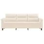 Sofá de 3 plazas de tela de microfibra beige 180 cm de , Sofás - Ref: Foro24-359572, Precio: 359,61 €, Descuento: -5%%