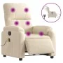 Sillón reclinable de masaje eléctrico tela de microfibra beige by , Armchairs - Ref: Foro24-3204927, Price: 307,41 €, Discoun...