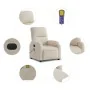 Sillón reclinable de masaje eléctrico tela de microfibra beige by , Armchairs - Ref: Foro24-3204927, Price: 307,41 €, Discoun...