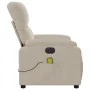 Sillón reclinable de masaje eléctrico tela de microfibra beige by , Armchairs - Ref: Foro24-3204927, Price: 307,41 €, Discoun...