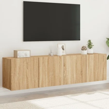 Muebles para TV de pared 2 unidades roble Sonoma 80x30x41 cm by , TV Furniture - Ref: Foro24-836957, Price: 90,35 €, Discount...