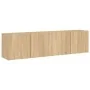 Muebles para TV de pared 2 unidades roble Sonoma 80x30x41 cm by , TV Furniture - Ref: Foro24-836957, Price: 90,35 €, Discount...