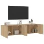 Muebles para TV de pared 2 unidades roble Sonoma 80x30x41 cm by , TV Furniture - Ref: Foro24-836957, Price: 90,35 €, Discount...