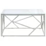 Mesa de centro plateada acero inoxidable y vidrio templado de , Mesas de centro - Ref: Foro24-349945, Precio: 166,70 €, Descu...