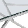 Mesa de centro plateada acero inoxidable y vidrio templado de , Mesas de centro - Ref: Foro24-349945, Precio: 166,70 €, Descu...