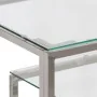 Mesa consola acero inoxidable plateado y vidrio templado de , Mesas consola - Ref: Foro24-350001, Precio: 190,56 €, Descuento...