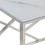 Mesa de centro plateada acero inoxidable y vidrio templado | Foro24.es | Tu tienda online para hogar, jardín y más Foro24.es