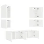 Muebles de TV de pared 6 piezas madera de ingeniería blanco | Foro24.es | Tu tienda online para hogar, jardín y más Foro24.es