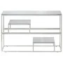Mesa consola acero inoxidable plateado y vidrio templado | Foro24.es | Tu tienda online para hogar, jardín y más Foro24.es