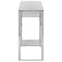 Mesa consola acero inoxidable plateado y vidrio templado | Foro24.es | Tu tienda online para hogar, jardín y más Foro24.es