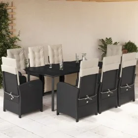 Set de comedor de jardín 9 pzas y cojines ratán sintético negro von , Gartensets - Ref: Foro24-3212527, Preis: 1,00 €, Rabatt...