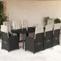 Set de comedor de jardín 9 pzas y cojines ratán sintético negro von , Gartensets - Ref: Foro24-3212527, Preis: 1,00 €, Rabatt...