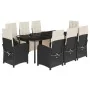 Set de comedor de jardín 9 pzas y cojines ratán sintético negro von , Gartensets - Ref: Foro24-3212527, Preis: 1,00 €, Rabatt...