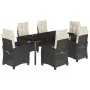 Set de comedor de jardín 7 pzas y cojines ratán sintético negro von , Gartensets - Ref: Foro24-3212739, Preis: 981,15 €, Raba...