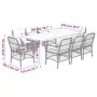 Set de comedor de jardín 9 pzas y cojines ratán sintético negro | Foro24.es | Tu tienda online para hogar, jardín y más Foro24.es