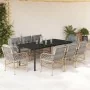 Set comedor de jardín 9 pzas con cojines ratán sintético beige | Foro24.es | Tu tienda online para hogar, jardín y más Foro24.es