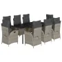 Set comedor de jardín 9 pzas cojines ratán sintético gris claro von , Gartensets - Ref: Foro24-3213292, Preis: 1,00 €, Rabatt...