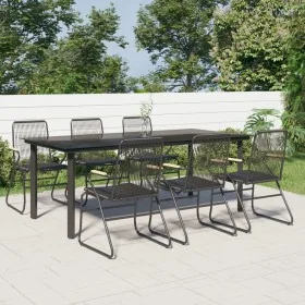 Juego de comedor para jardín 7 piezas ratán PVC negro von , Gartensets - Ref: Foro24-3099213, Preis: 538,33 €, Rabatt: -5%%