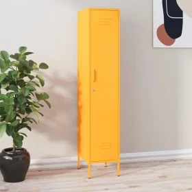 Armario taquilla de acero amarillo mostaza 35x46x180 cm by , Lockers and storage cabinets - Ref: Foro24-336254, Price: 218,20...