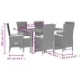 Set de comedor de jardín 7 pzas y cojines ratán sintético negro by , Garden sets - Ref: Foro24-3277511, Price: 887,70 €, Disc...