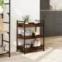 Carrito de cocina madera ingeniería roble ahumado 50x30x70 cm by , Kitchen and dining carts - Ref: Foro24-842358, Price: 51,9...