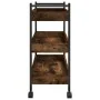 Carrito de cocina madera ingeniería roble ahumado 50x30x70 cm by , Kitchen and dining carts - Ref: Foro24-842358, Price: 51,9...