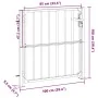 Puerta de jardín de acero inoxidable 100x100 cm by , garden gates - Ref: Foro24-376469, Price: 158,18 €, Discount: -5%%