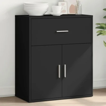 Aparador de madera de ingeniería negro 60x31x70 cm by , Sideboards - Ref: Foro24-840465, Price: 80,48 €, Discount: -5%%