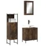 Set de muebles baño 3 pzas madera contrachapada roble ahumado by , Bathroom furniture - Ref: Foro24-3214822, Price: 159,85 €,...