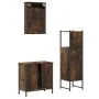 Set de muebles baño 3 pzas madera contrachapada roble ahumado by , Bathroom furniture - Ref: Foro24-3214822, Price: 159,85 €,...