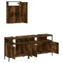 Set de muebles baño 3 pzas madera contrachapada roble ahumado von , Badezimmermöbel - Ref: Foro24-3214787, Preis: 140,15 €, R...