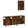 Set de muebles baño 3 pzas madera contrachapada roble ahumado von , Badezimmermöbel - Ref: Foro24-3214787, Preis: 140,15 €, R...