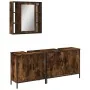 Set de muebles baño 3 pzas madera contrachapada roble ahumado de , Muebles de baño - Ref: Foro24-3214732, Precio: 182,33 €, D...