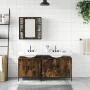 Set de muebles baño 3 pzas madera contrachapada roble ahumado de , Muebles de baño - Ref: Foro24-3214732, Precio: 182,33 €, D...