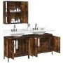 Set de muebles baño 3 pzas madera contrachapada roble ahumado de , Muebles de baño - Ref: Foro24-3214732, Precio: 182,33 €, D...