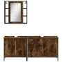 Set de muebles baño 3 pzas madera contrachapada roble ahumado de , Muebles de baño - Ref: Foro24-3214732, Precio: 182,33 €, D...