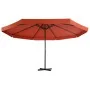 Sombrilla de jardín con palo de aluminio 500 cm terracota by , Umbrellas - Ref: Foro24-44477, Price: 255,24 €, Discount: -5%%