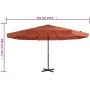 Sombrilla de jardín con palo de aluminio 500 cm terracota by , Umbrellas - Ref: Foro24-44477, Price: 255,24 €, Discount: -5%%