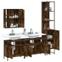 Set de muebles de baño 4 piezas madera contrachapada roble humo von , Badezimmermöbel - Ref: Foro24-3214747, Preis: 233,52 €,...