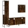 Set de muebles de baño 4 piezas madera contrachapada roble humo von , Badezimmermöbel - Ref: Foro24-3214747, Preis: 233,52 €,...