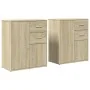 Aparador de madera de ingeniería 2 uds roble Sonoma 60x31x70 cm | Foro24.es | Tu tienda online para hogar, jardín y más Foro24.es