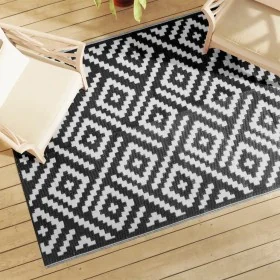 Alfombra de exterior ARAKIL blanco y negro 140x200 cm PP von , Outdoor-Protektoren - Ref: Foro24-368576, Preis: 30,81 €, Raba...
