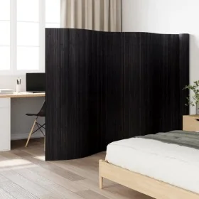 Biombo divisor de bambú negro 165x800 cm de , Divisores de ambientes - Ref: Foro24-377011, Precio: 161,45 €, Descuento: -5%%
