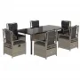 Set comedor jardín 7 pzas y cojines ratán sintético gris claro | Foro24.es | Tu tienda online para hogar, jardín y más Foro24.es