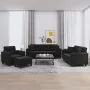 Juego de sofás con cojines 4 piezas tela microfibra negro von , Sofas - Ref: Foro24-3202311, Preis: 885,26 €, Rabatt: -5%%