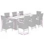 Set de comedor de jardín 9 pzas y cojines ratán sintético negro de , Conjuntos de jardín - Ref: Foro24-3277524, Precio: 1,00 ...