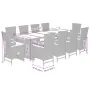 Set de comedor jardín 11 pzas con cojines ratán sintético negro by , Garden sets - Ref: Foro24-3277530, Price: 1,00 €, Discou...